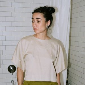 Black Crane Petal Top